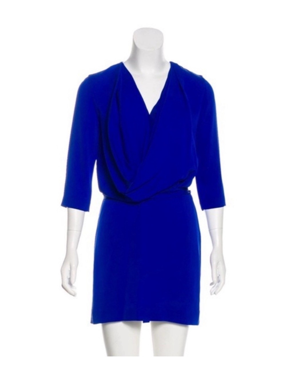 Elegant Royal Blue DVF Cowl Neck Dress
